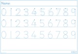 0-9 Number Tracing Board