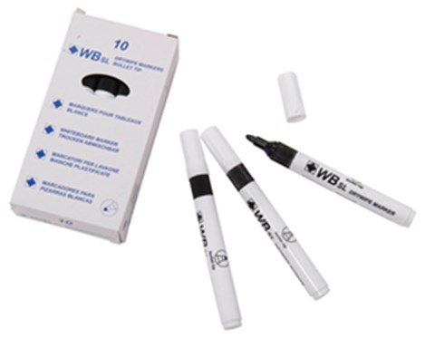 Black Junior Dry Wipe Marker Pens