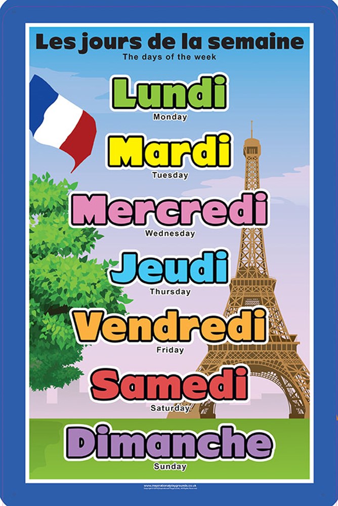 French Days French Days Of The Week And Months Of The Year Posters By French Days French Days Of The Week And Months Of The Year Posters By
