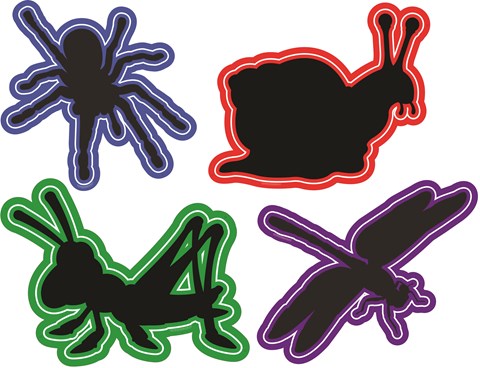 Minibeast Chalkboard Set of 4