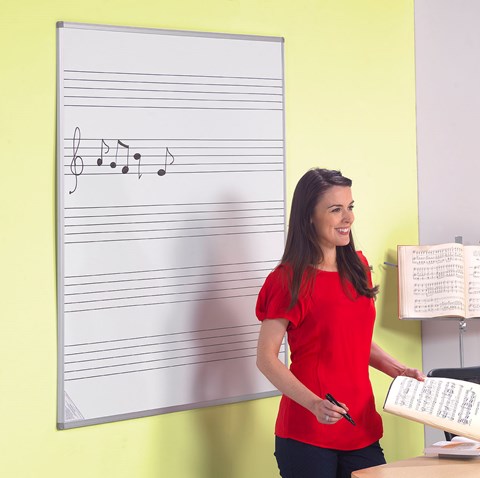 Non-Magnetic Music Stave Writing Board