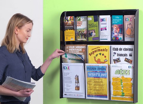 Crystal Clear Wall Mounted Leaflet Dispenser