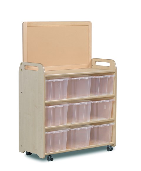 Mobile Shelf Unit With Top Display Add-on