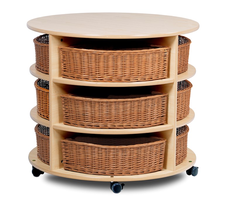 Triple Tier Mobile Circular Storage Unit Inspirational Group