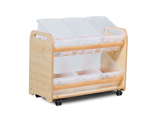 Tilt Tote Storage 6 tubs/baskets