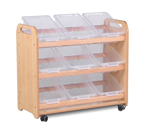 Tilt Tote Storage 9 tubs/baskets