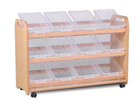 Tilt Tote Storage 12 tubs/baskets