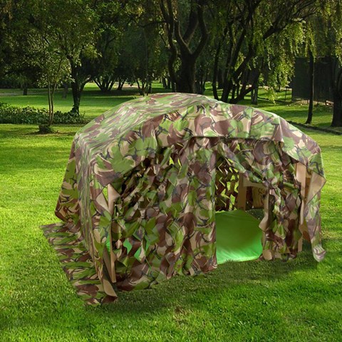 Indoor/Outdoor Folding Den plus Camouflage Den Kit