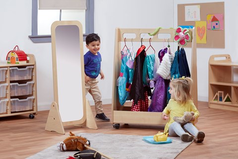 Basic Dressing Up Trolley and Free Standing Mirror Set