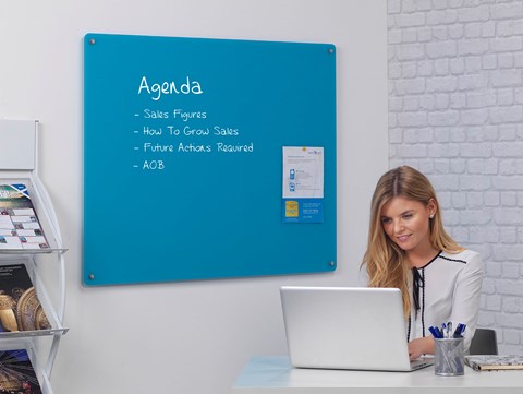 Wall Mounted Magnetic Glass Writing Board