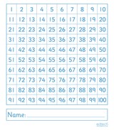 Double sided 100 square board 