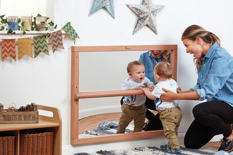 Pull Up and Play Toddler Mirror