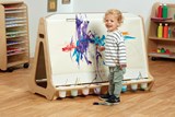 Double Sided 4 Station White Board Easel
