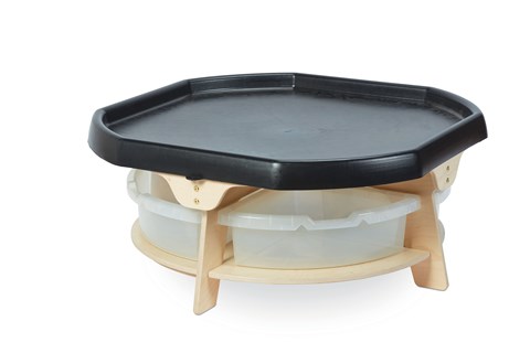 Play Tray Activity Table with Shelf and 4 Tubs