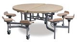 8 Seat Primo Round Mobile Folding Table